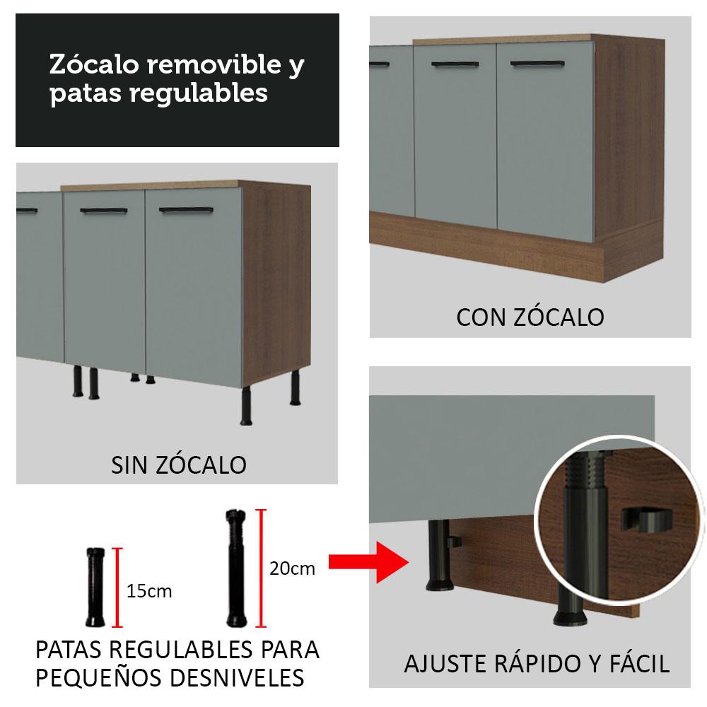 Foto 9 pulgar | Cocina Integral Completa Modular Madesa Agata 180cm Mg