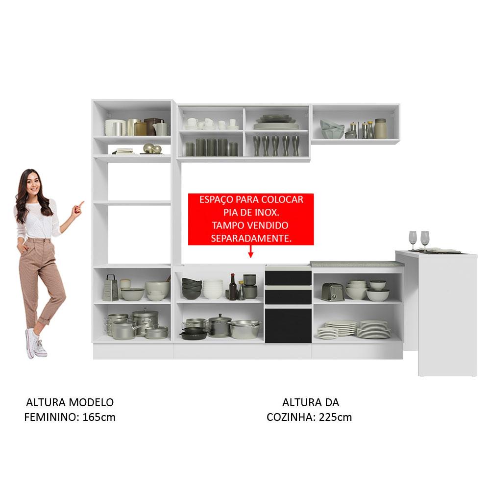 Foto 6 pulgar | Cocina Integral Completa Modular Madesa Glamy 315cm Bn 01
