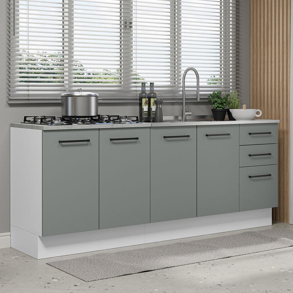 Foto 3 pulgar | Cocina Integral Completa Modular Madesa Agata Con Pia 200cm Bg