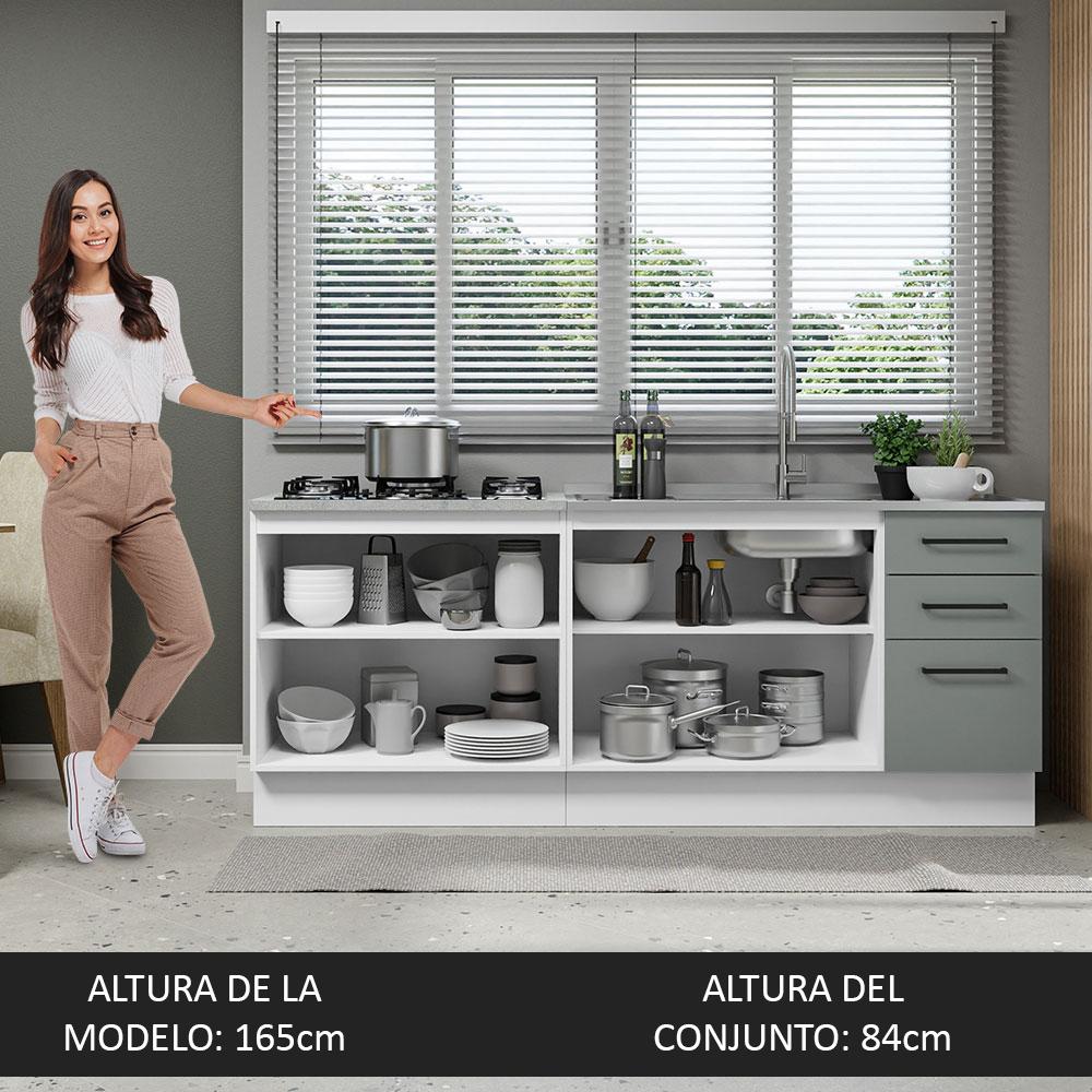 Foto 6 pulgar | Cocina Integral Completa Modular Madesa Agata Con Pia 200cm Bg