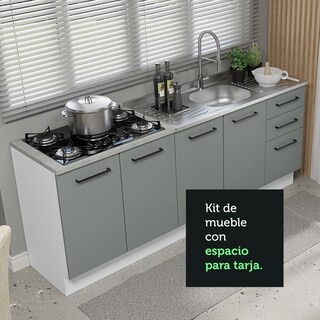 Foto 6 | Cocina Integral Completa Modular Madesa Agata Con Pia 200cm Bg