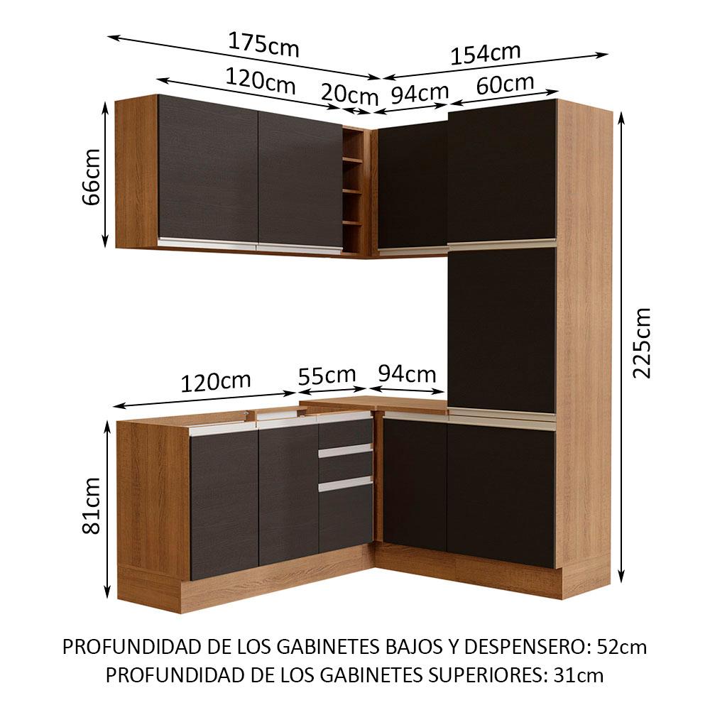 Foto 4 pulgar | Cocina Integral Completa Modular Madesa Glamy 329cm Mn 01