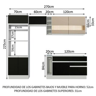 Foto 3 | Cocina Integral Completa Modular Madesa Glamy 270cm Bc