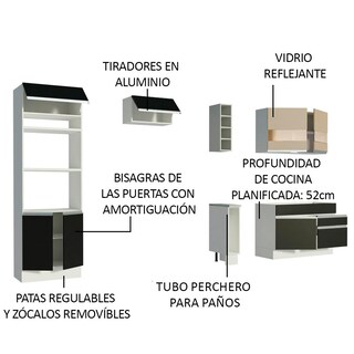 Foto 4 | Cocina Integral Completa Modular Madesa Glamy 270cm Bc