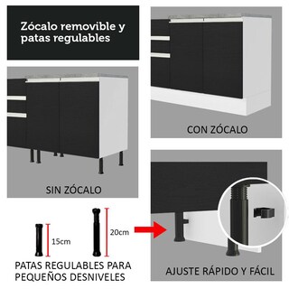 Foto 8 | Cocina Integral Completa Modular Madesa Glamy 270cm Bc
