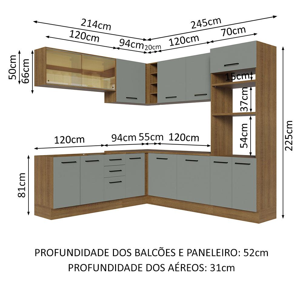 Foto 4 pulgar | Cocina Integral Completa Modular Madesa Agata 486cm Bg 01