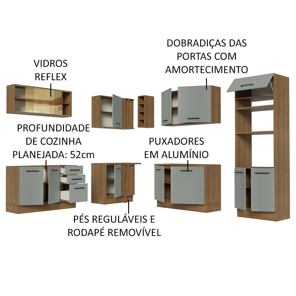 Foto 5 pulgar | Cocina Integral Completa Modular Madesa Agata 486cm Bg 01