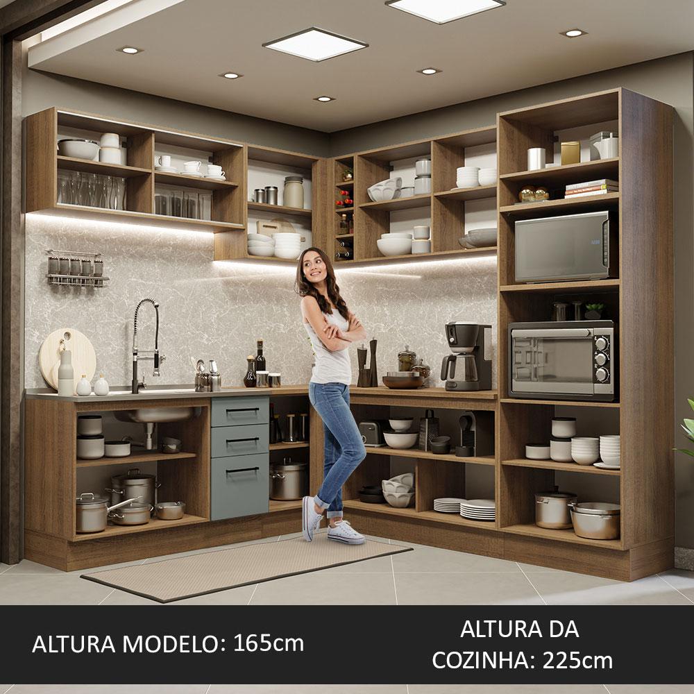 Foto 6 pulgar | Cocina Integral Completa Modular Madesa Agata 486cm Bg 01
