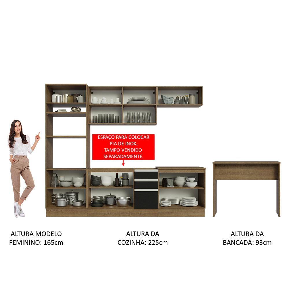 Foto 6 pulgar | Cocina Integral Completa Modular Madesa Glamy 315cm Mn 02