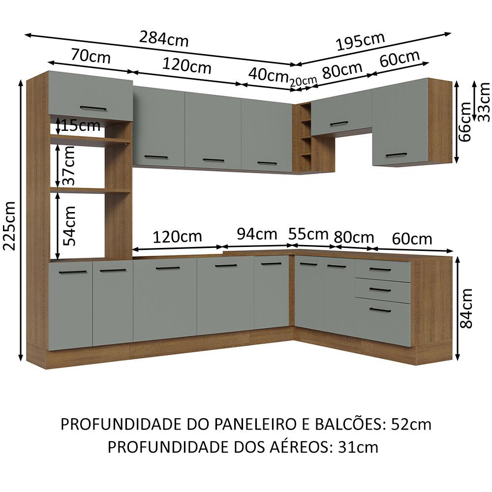 Foto 4 pulgar | Cocina Integral Completa Modular Madesa Agata 479cm Mg 01
