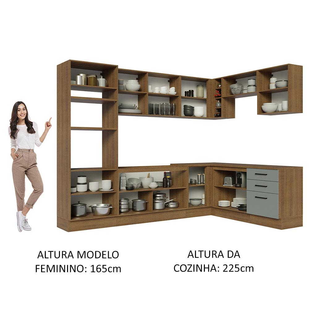 Foto 6 pulgar | Cocina Integral Completa Modular Madesa Agata 479cm Mg 01
