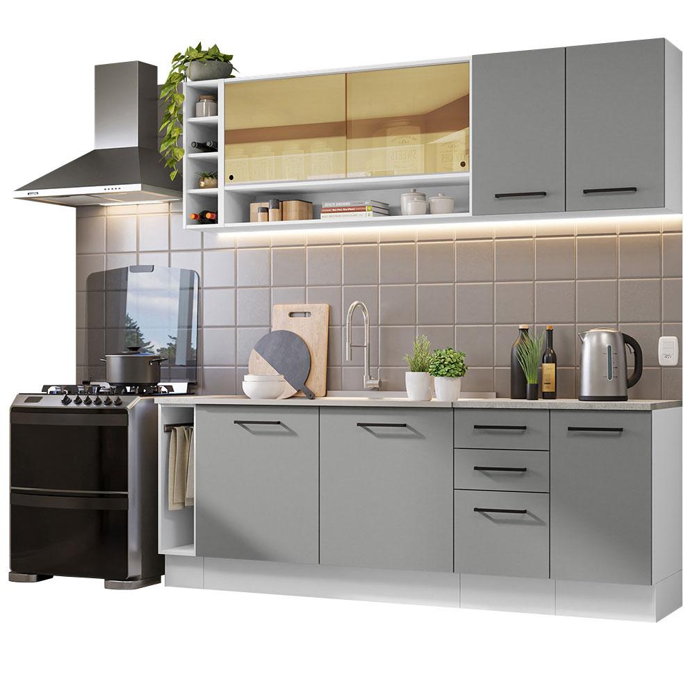 Foto 2 pulgar | Cocina Integral Completa Modular Madesa Thêmis 220cm Bg