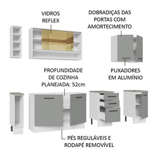 Foto 4 | Cocina Integral Completa Modular Madesa Thêmis 220cm Bg