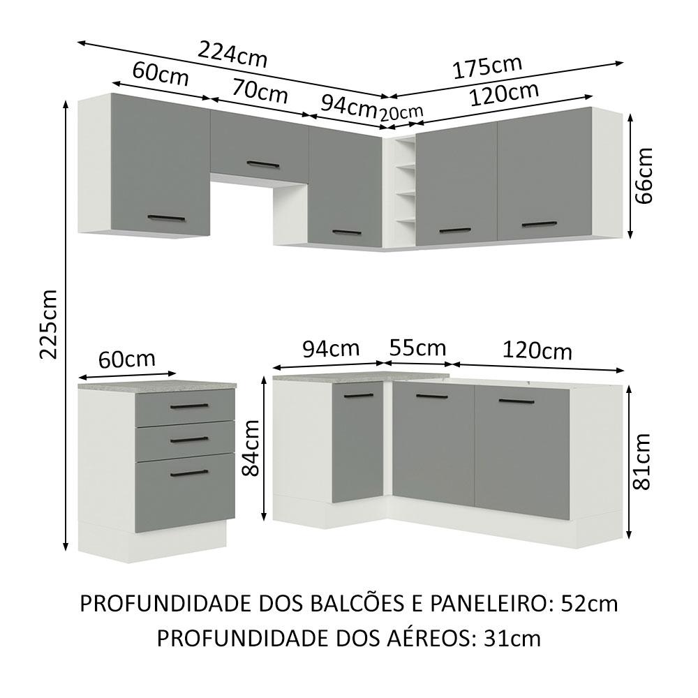 Foto 4 pulgar | Cocina Integral Completa Modular Madesa Agata 399cm Bg 02