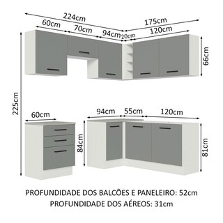 Foto 3 | Cocina Integral Completa Modular Madesa Agata 399cm Bg 02
