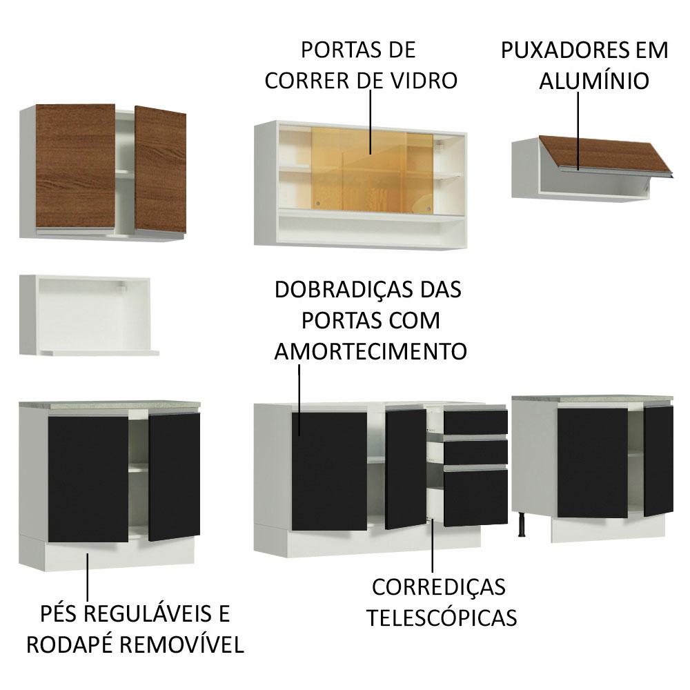 Foto 5 pulgar | Cocina Integral Completa Modular Madesa Genova 280cm Bnm 04