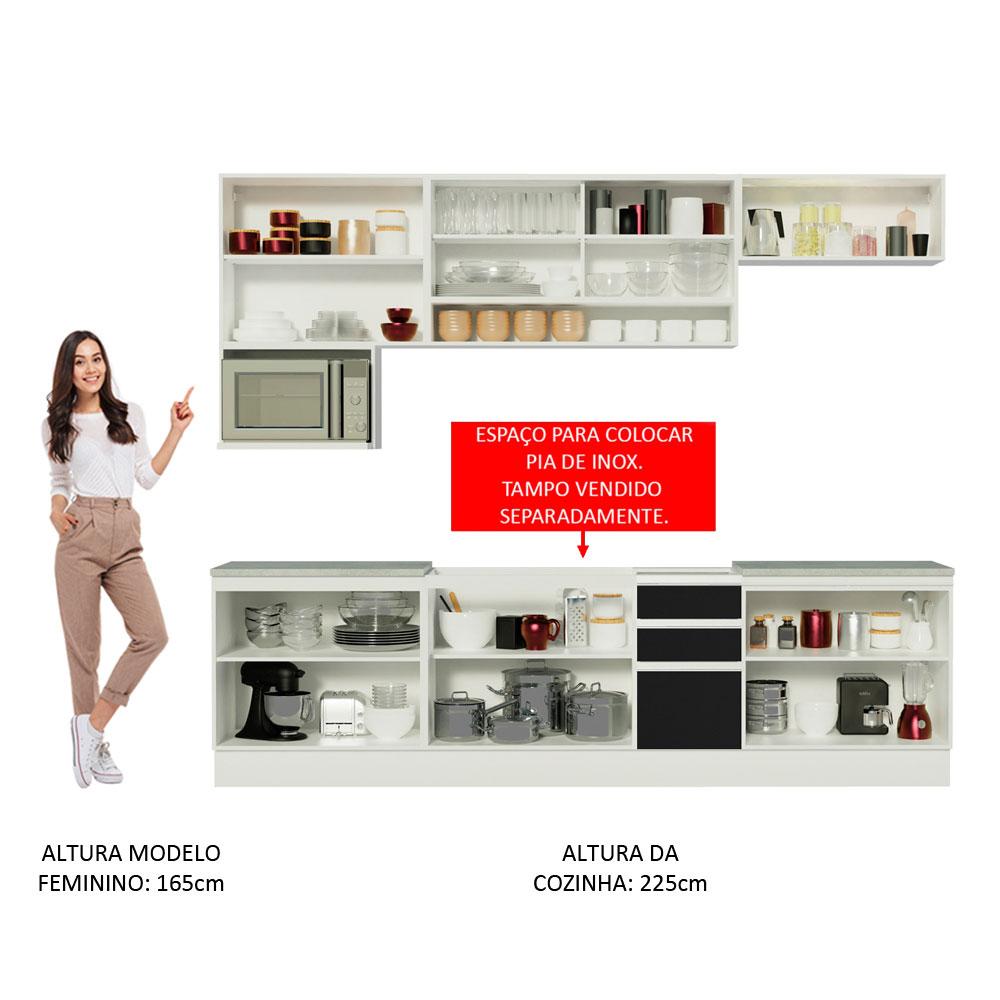 Foto 6 pulgar | Cocina Integral Completa Modular Madesa Genova 280cm Bnm 04