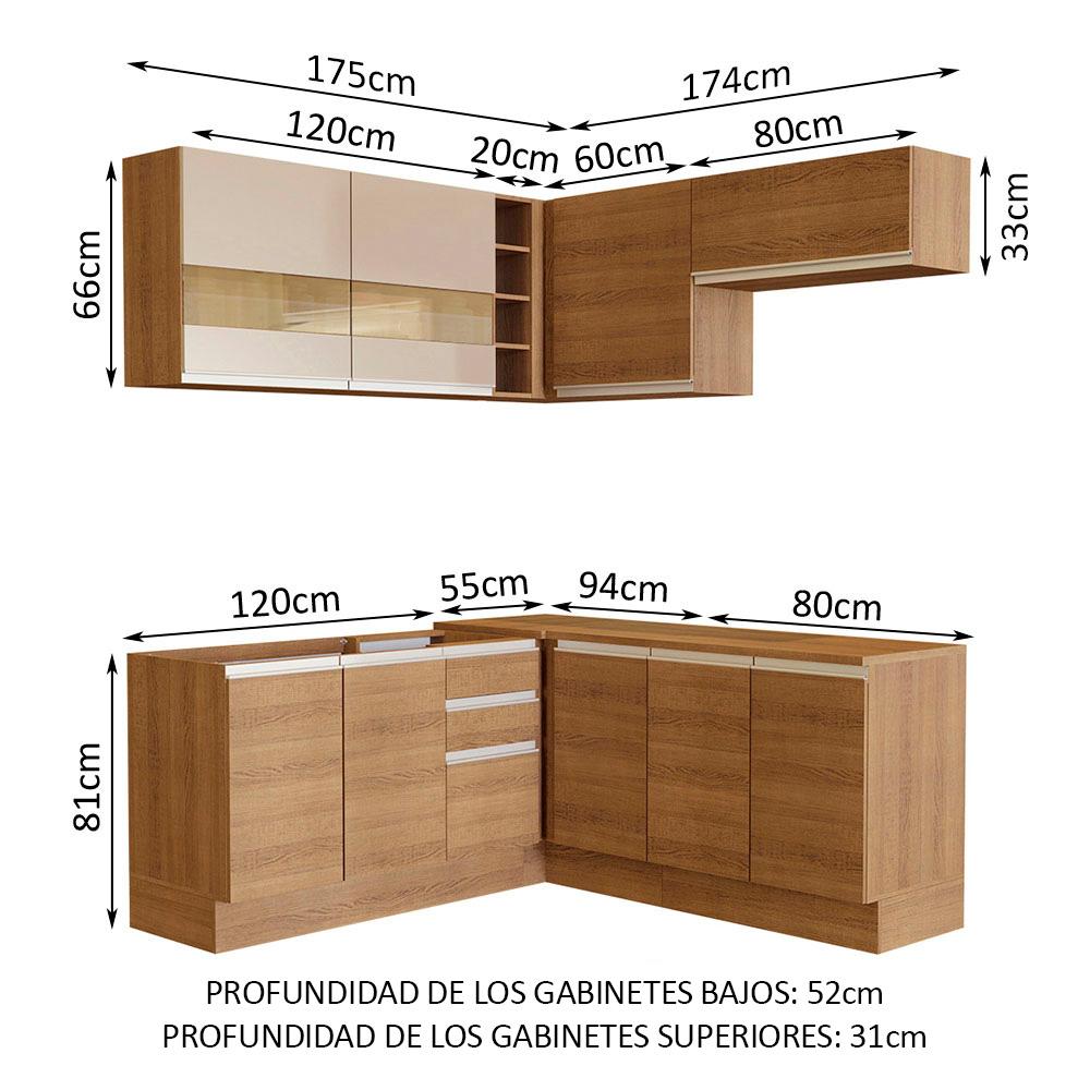 Foto 4 pulgar | Cocina Integral Completa Modular Madesa Glamy 349cm Mm 01