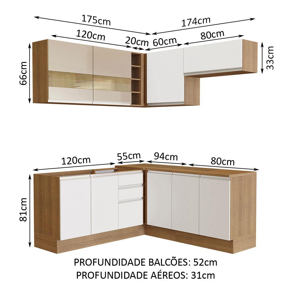 Foto 4 pulgar | Cocina Integral Completa Modular Madesa Glamy 349cm Mb 01