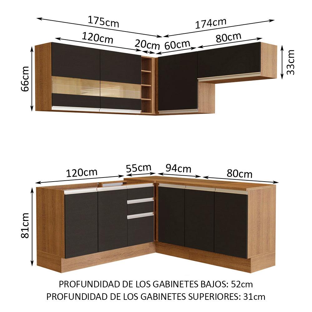 Foto 4 pulgar | Cocina Integral Completa Modular Madesa Glamy 349cm Mn 01