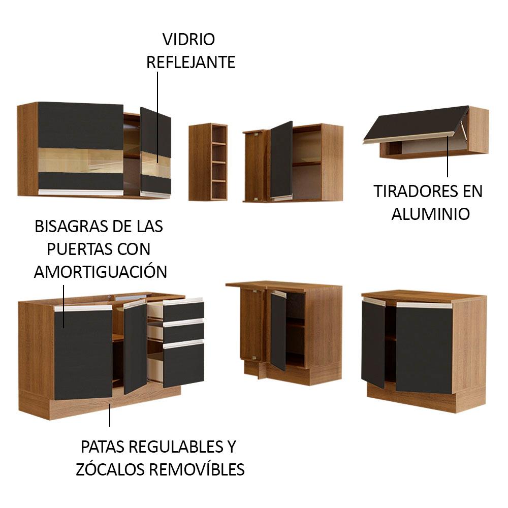 Foto 5 pulgar | Cocina Integral Completa Modular Madesa Glamy 349cm Mn 01