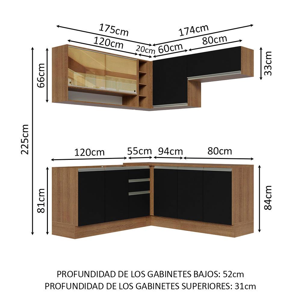Foto 4 pulgar | Cocina Integral Completa Modular Madesa Glamy 349cm Mn 02