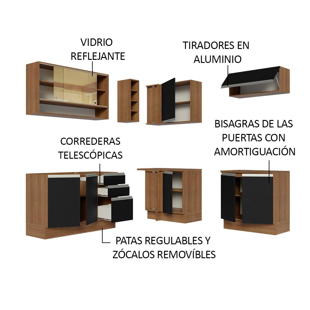 Foto 5 pulgar | Cocina Integral Completa Modular Madesa Glamy 349cm Mn 02