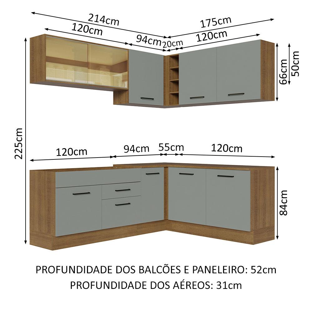 Foto 4 pulgar | Cocina Integral Completa Modular Madesa Agata 459cm Mg 01