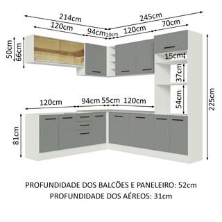Foto 3 | Cocina Integral Completa Modular Madesa Agata 459cm Bg 01