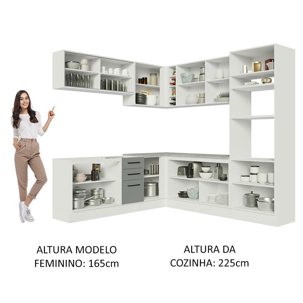 Foto 6 pulgar | Cocina Integral Completa Modular Madesa Agata 459cm Bg 01