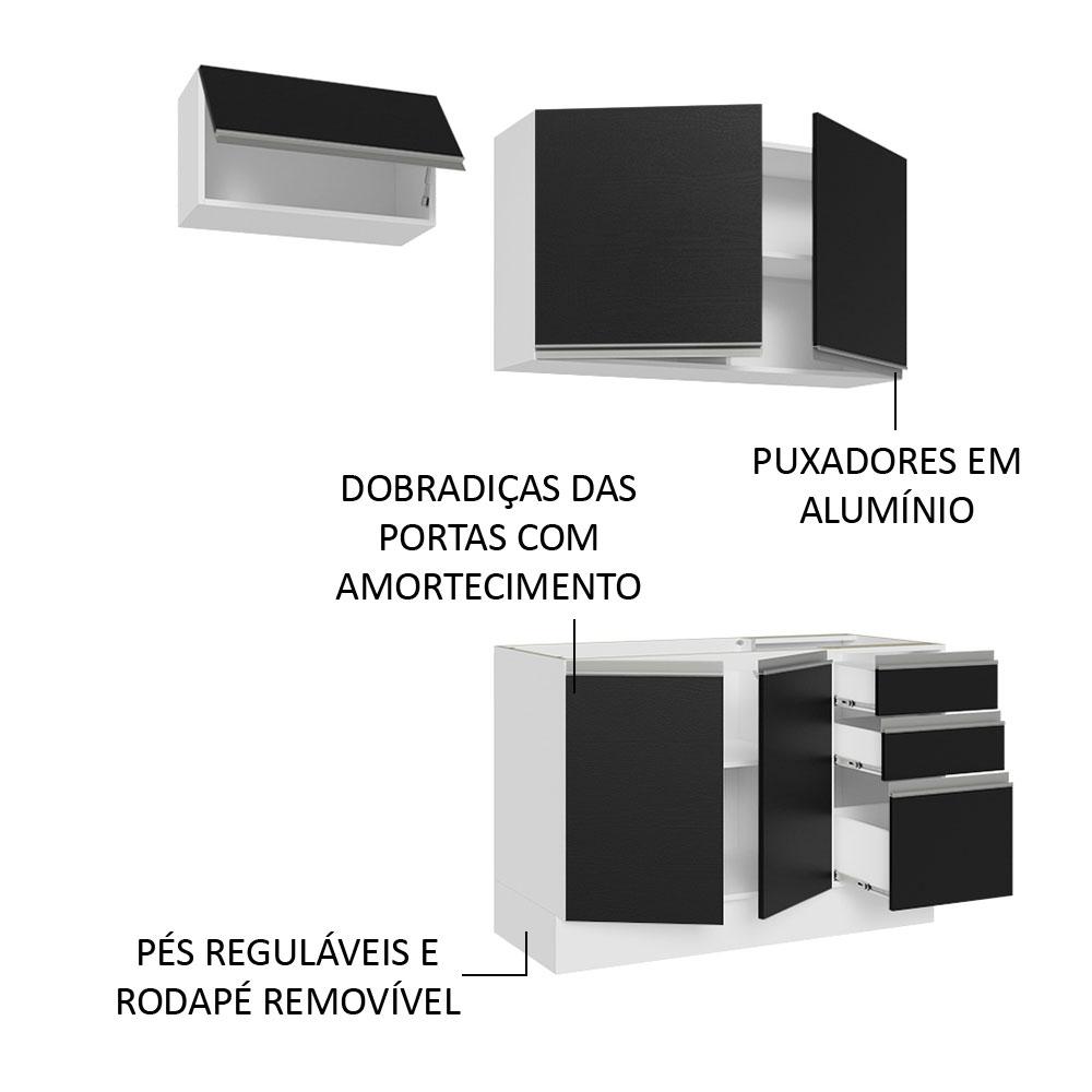 Foto 5 pulgar | Cocina Integral Completa Modular Madesa Glamy 180cm Bn 09
