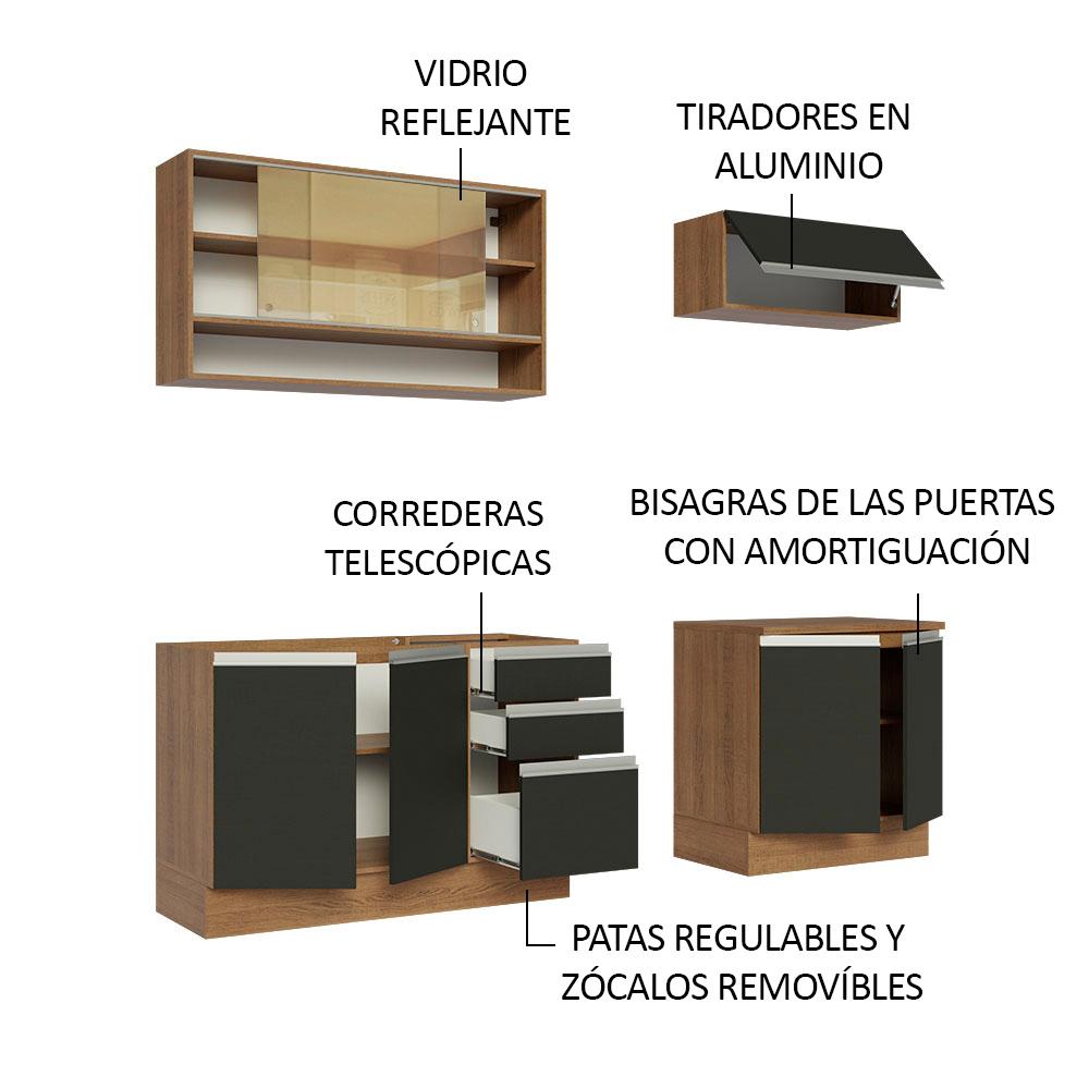 Foto 5 pulgar | Cocina Integral Completa Modular Madesa Glamy 200cm Mn 03