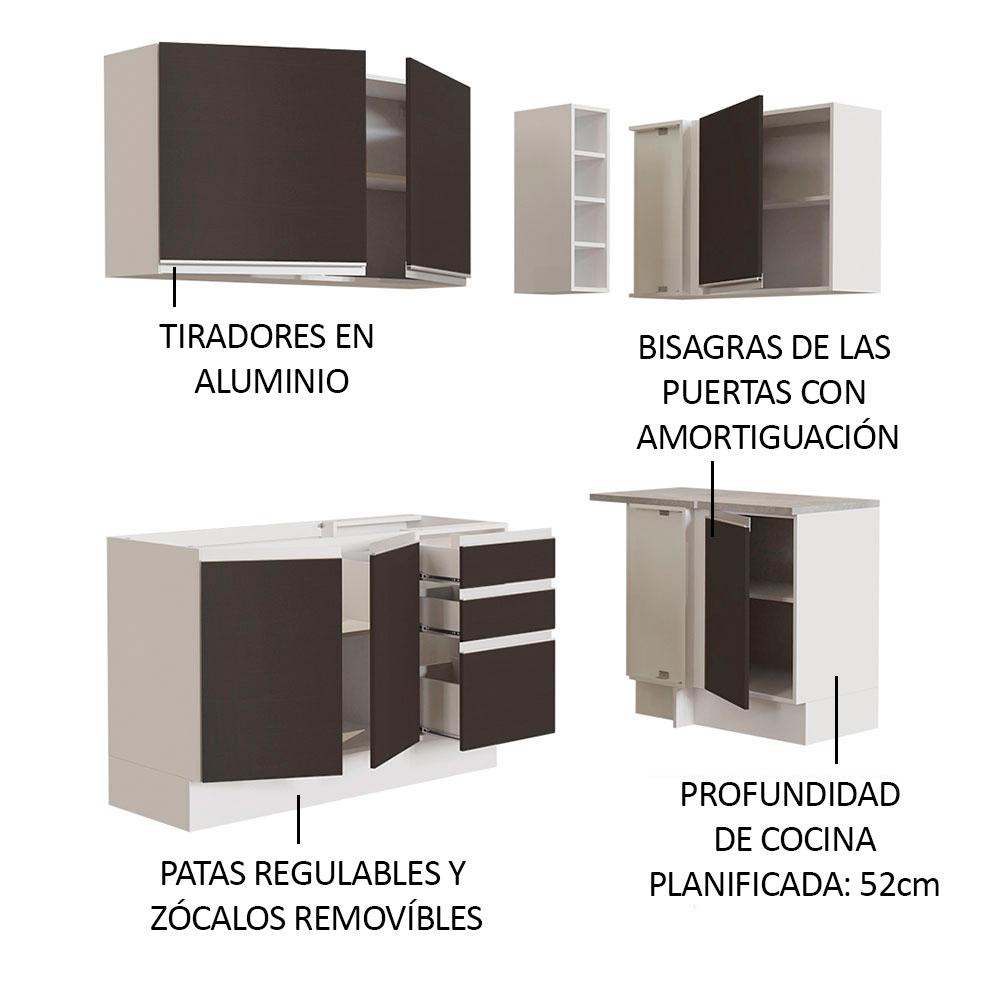 Foto 5 pulgar | Cocina Integral Completa Modular Madesa Glamy 269cm Bn 01