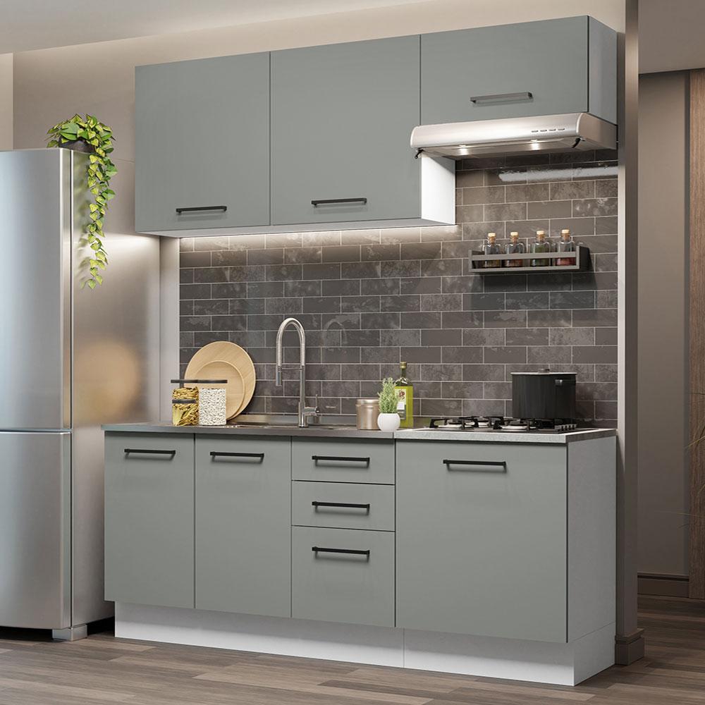 Foto 3 pulgar | Cocina Integral Completa Modular Madesa Agata 180cm Bg