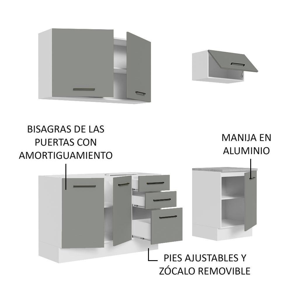 Foto 5 pulgar | Cocina Integral Completa Modular Madesa Agata 180cm Bg