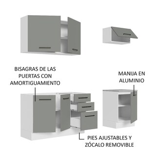 Foto 4 | Cocina Integral Completa Modular Madesa Agata 180cm Bg