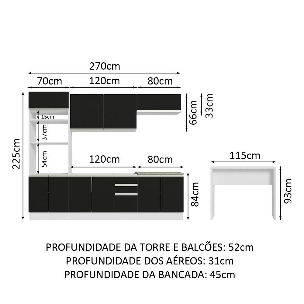 Foto 4 pulgar | Cocina Integral Completa Modular Madesa Glamy 315cm Bn 02