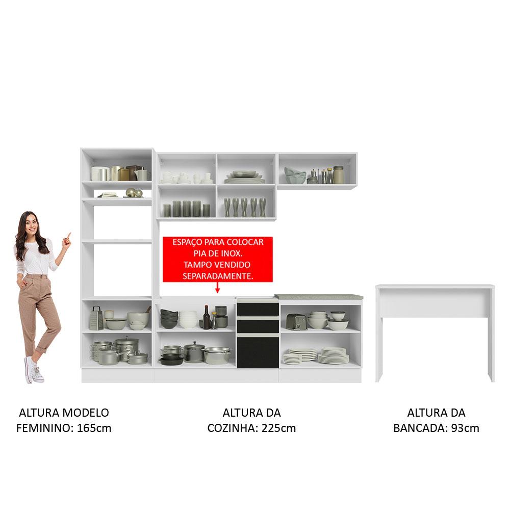 Foto 6 pulgar | Cocina Integral Completa Modular Madesa Glamy 315cm Bn 02