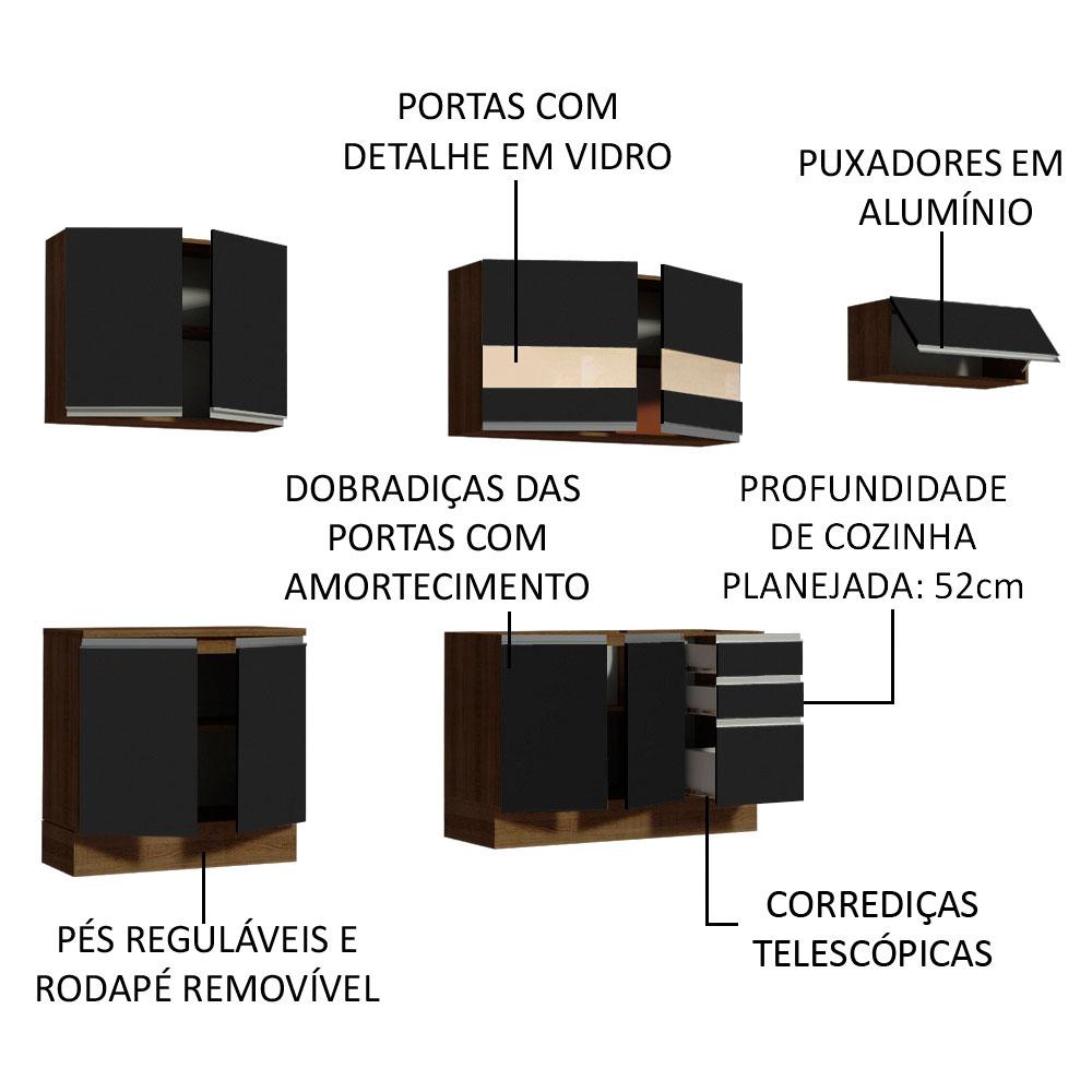 Foto 5 pulgar | Cocina Integral Completa Modular Madesa Marcela 280cm Mn 04