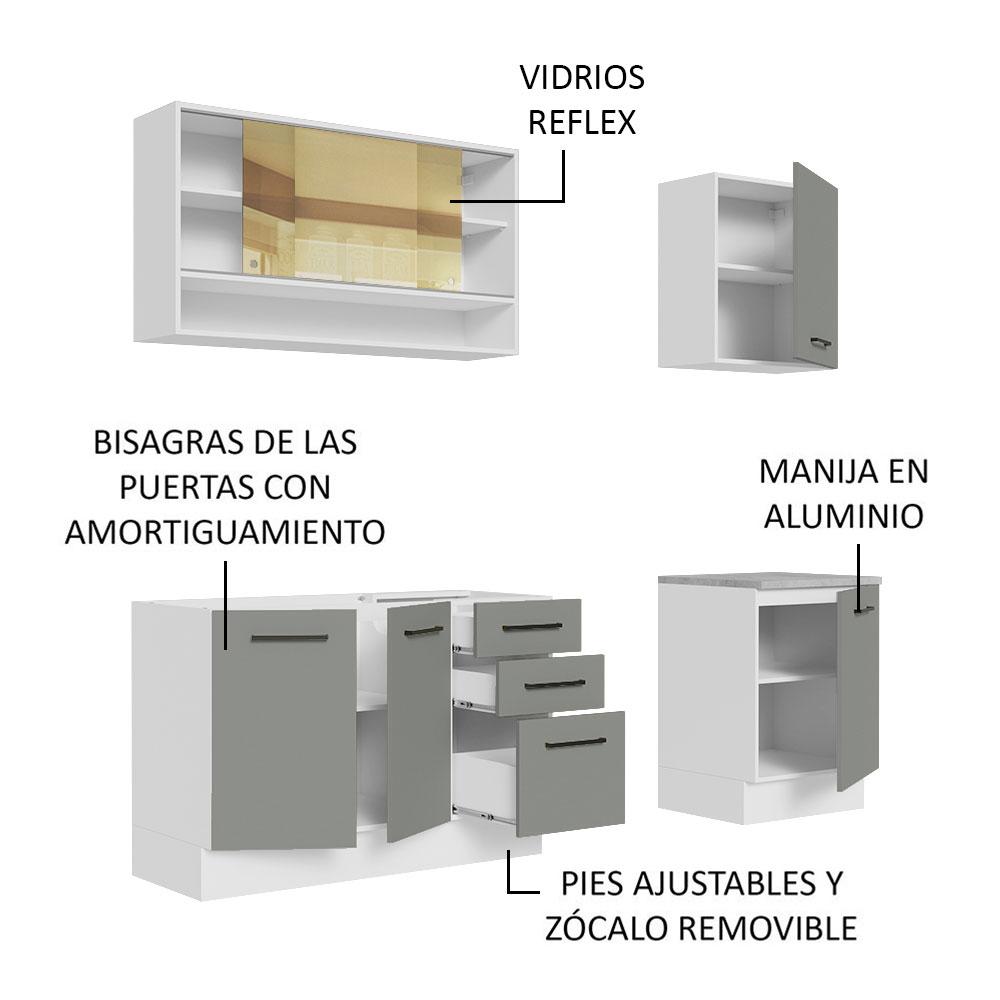 Foto 5 pulgar | Cocina Integral Completa Modular Madesa Agata 180cm Bg 02