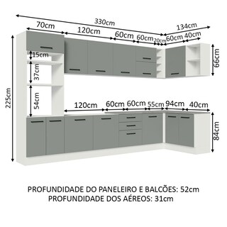 Foto 3 | Cocina Integral Completa Modular Madesa Agata 499cm Bg 01