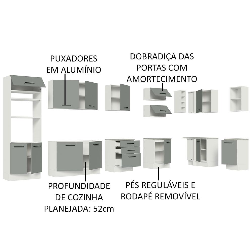 Foto 5 pulgar | Cocina Integral Completa Modular Madesa Agata 499cm Bg 01