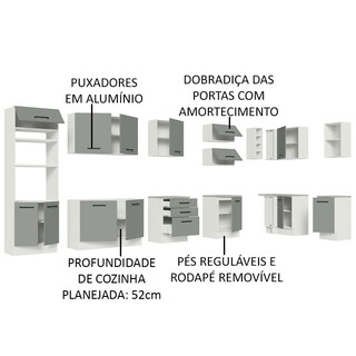 Foto 4 | Cocina Integral Completa Modular Madesa Agata 499cm Bg 01