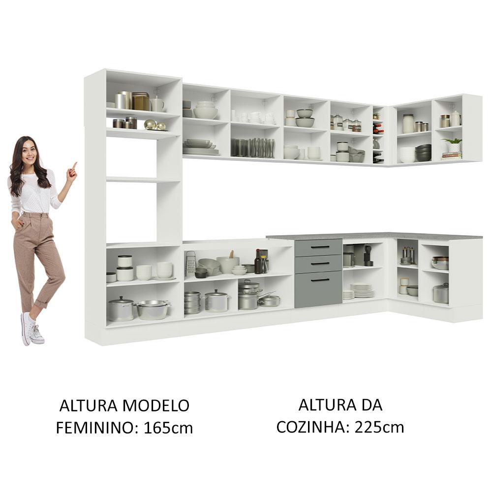 Foto 6 pulgar | Cocina Integral Completa Modular Madesa Agata 499cm Bg 01