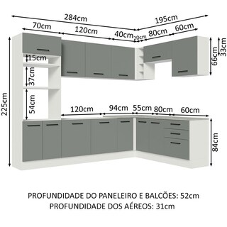Foto 3 | Cocina Integral Completa Modular Madesa Agata 479cm Bg 01