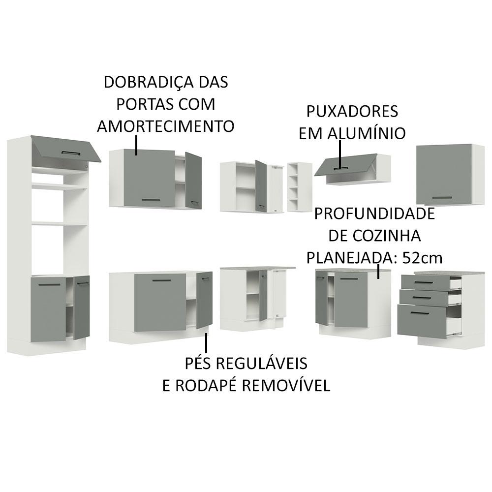 Foto 5 pulgar | Cocina Integral Completa Modular Madesa Agata 479cm Bg 01