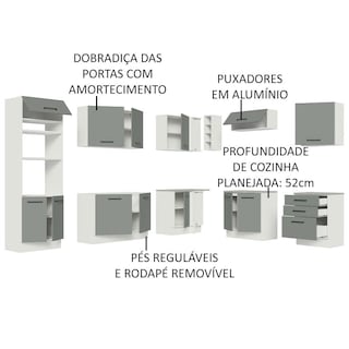 Foto 4 | Cocina Integral Completa Modular Madesa Agata 479cm Bg 01