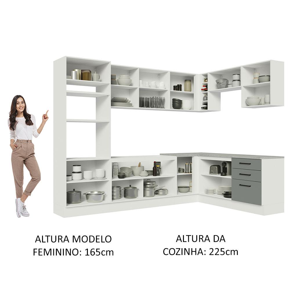 Foto 6 pulgar | Cocina Integral Completa Modular Madesa Agata 479cm Bg 01