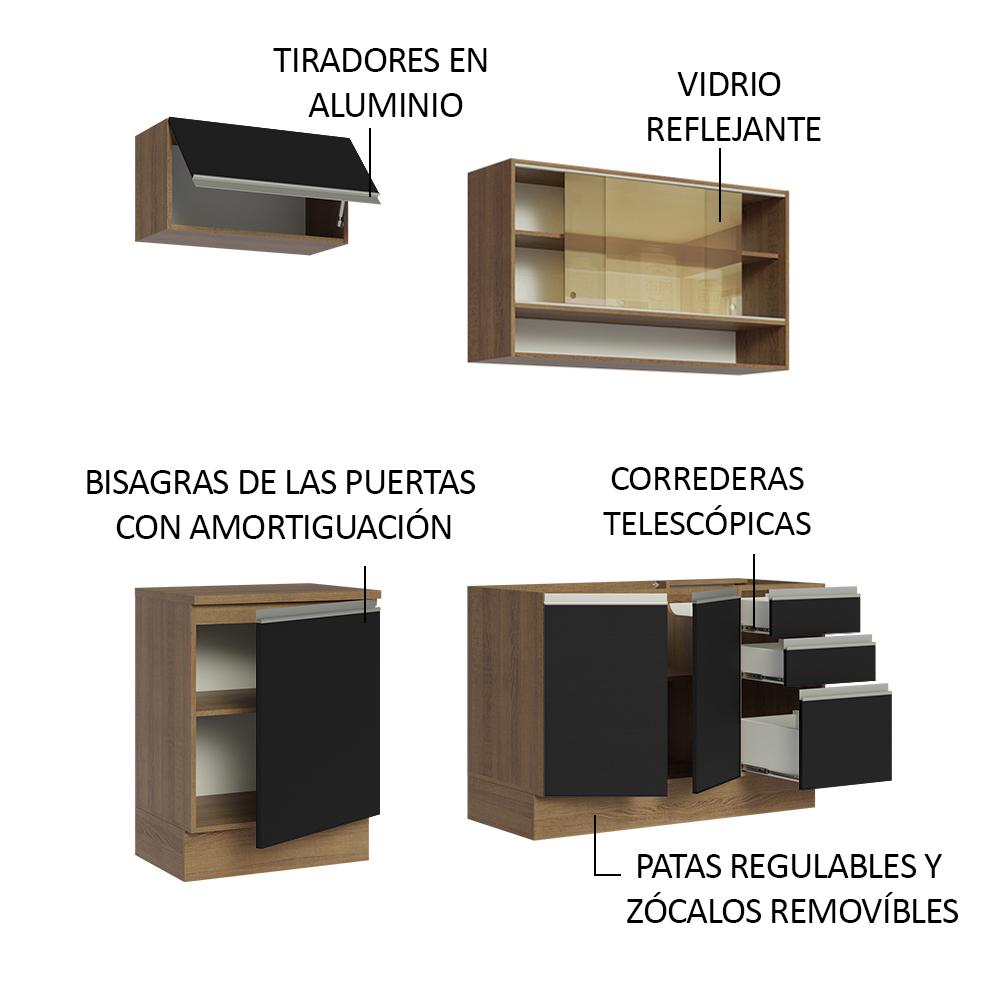 Foto 5 pulgar | Cocina Integral Completa Modular Madesa Glamy 180cm Mn 08