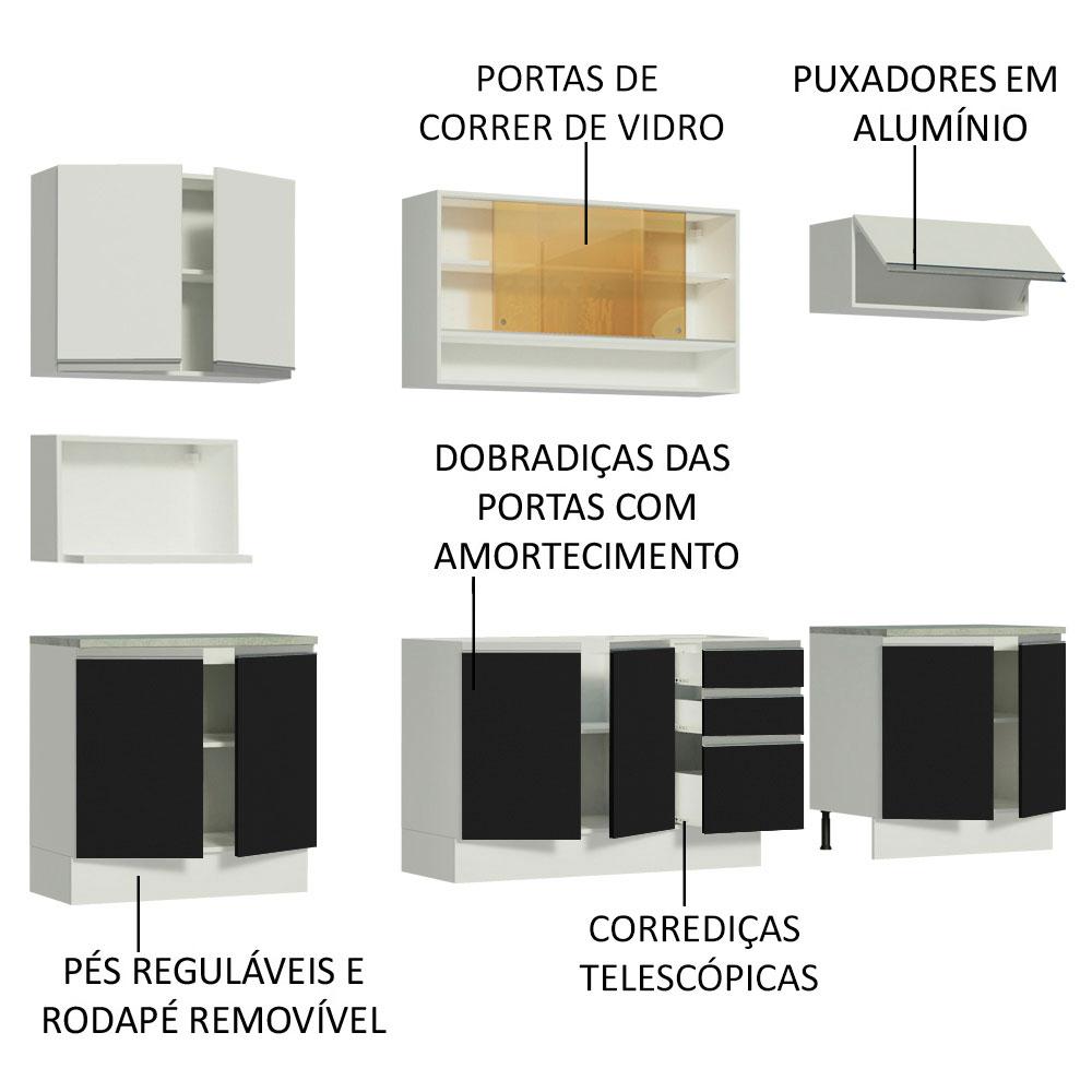 Foto 5 pulgar | Cocina Integral Completa Modular Madesa Genova 280cm Bn 04